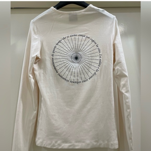 Moschino Long Sleeve Cream Top With Design size S - Picture 2 of 10